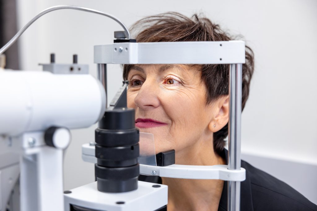 Mid,Aged,Woman,Having,A,Visit,To,Ophtolmalogical,Clinic